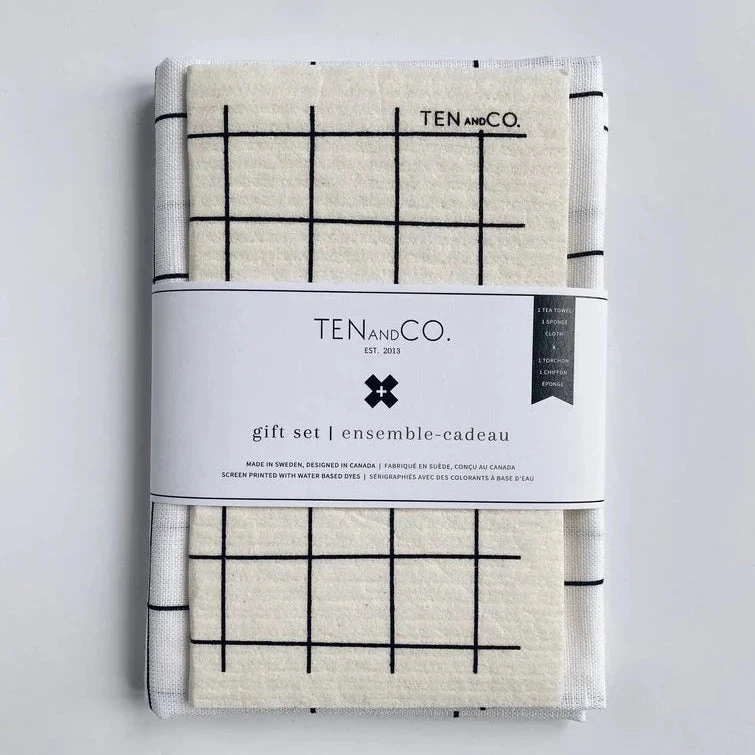 tea towel + sponge cloth