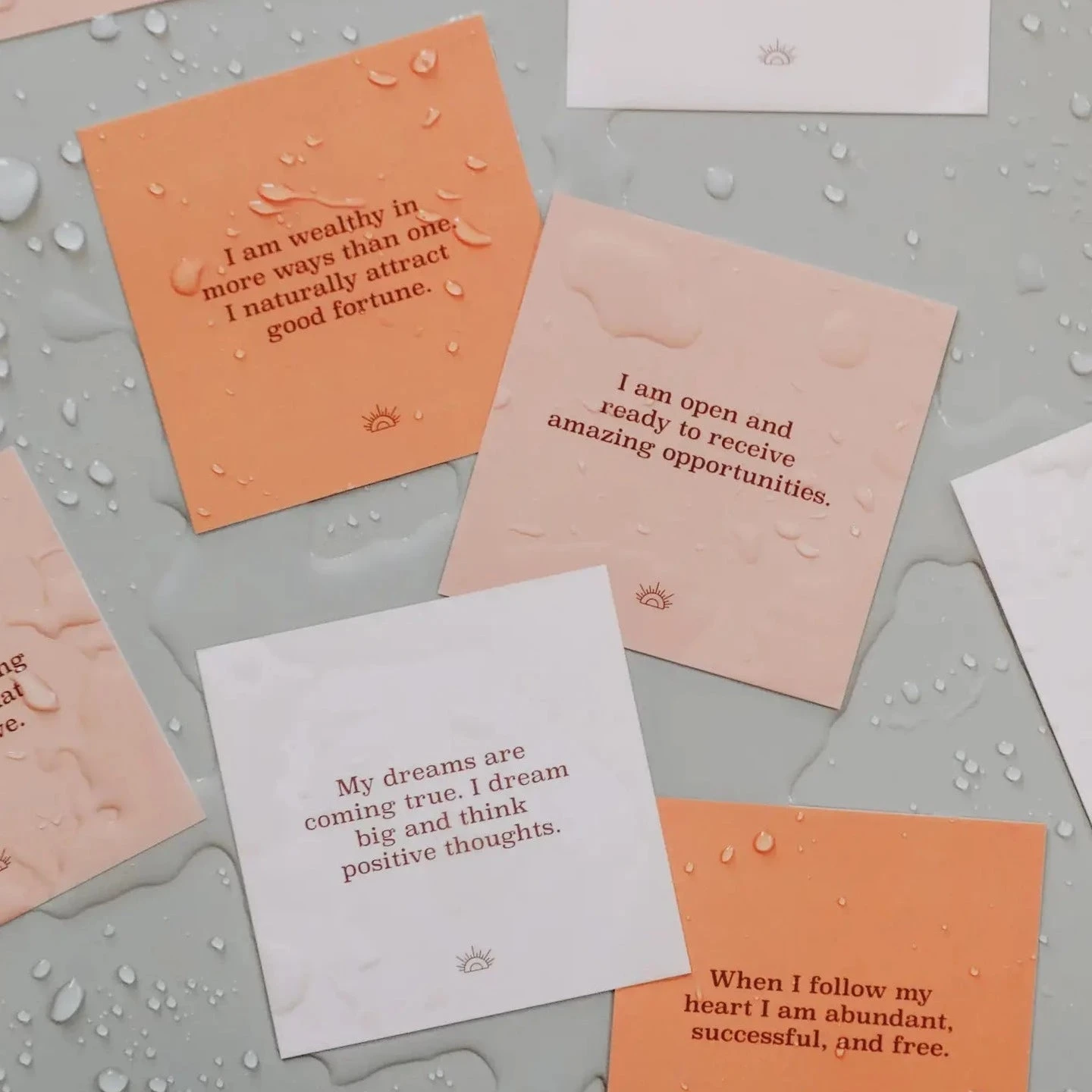 shower affirmation cards