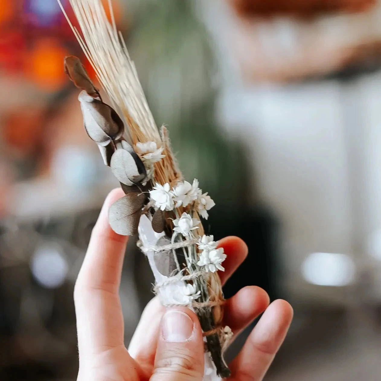 selenite flower wand