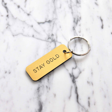 stay gold key tag