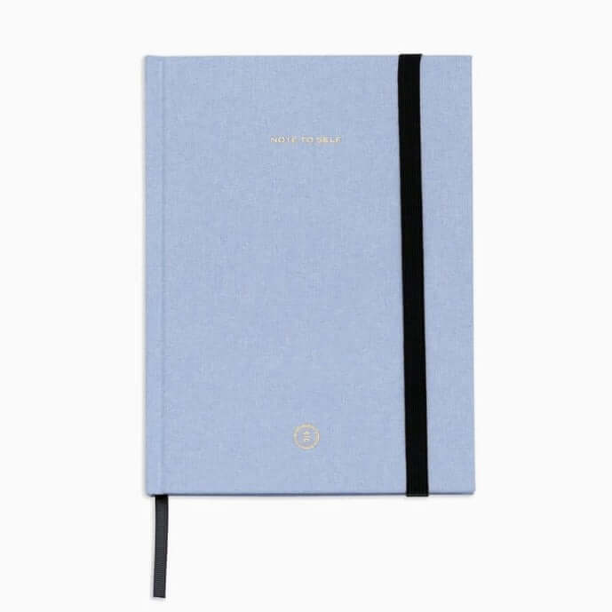 blue linen journal