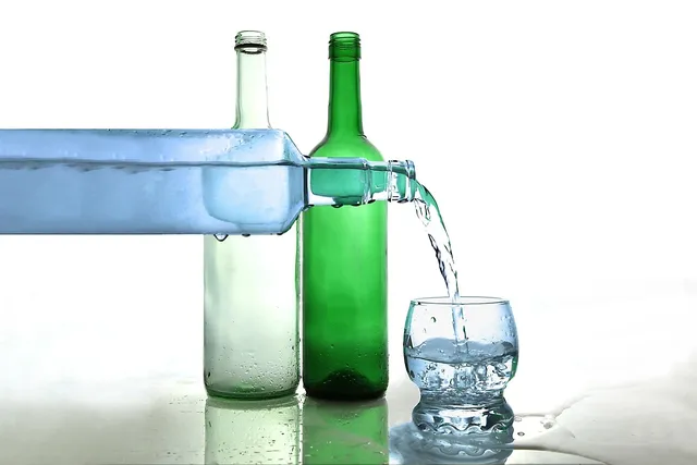 wide mouth bottle - sea glass