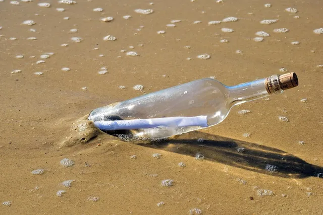 wide mouth bottle - sea glass